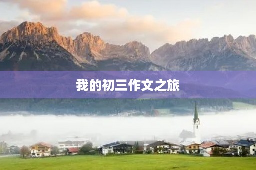 我的初三作文之旅