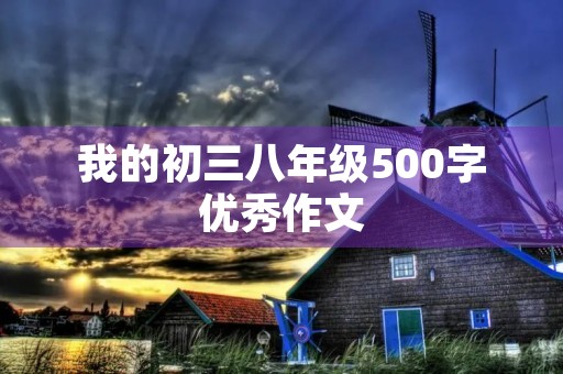 我的初三八年级500字优秀作文