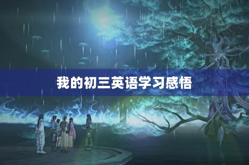 我的初三英语学习感悟 我的初三英语学习感悟