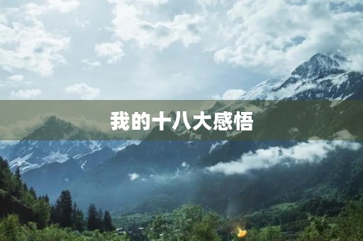 我的十八大感悟