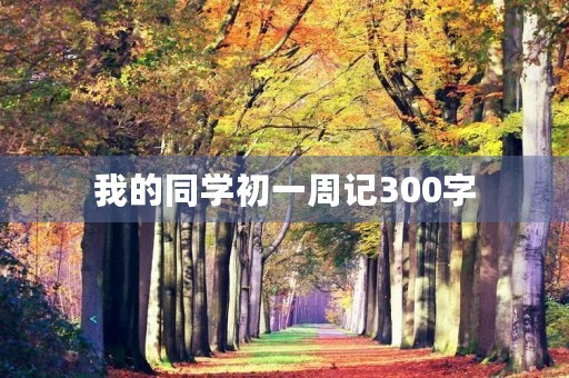 我的同学初一周记300字