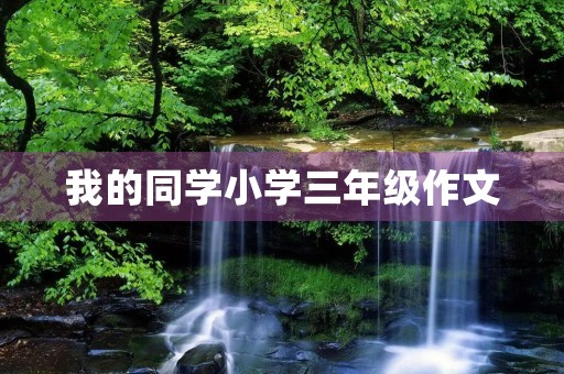 我的同学小学三年级作文 我的同学小学三年级作文