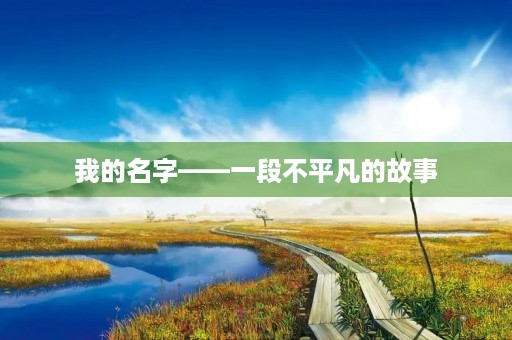我的名字——一段不平凡的故事