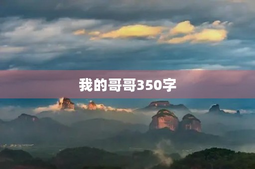 我的哥哥350字 我的哥哥350字