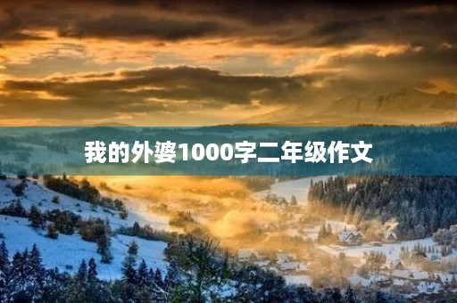 我的外婆1000字二年级作文