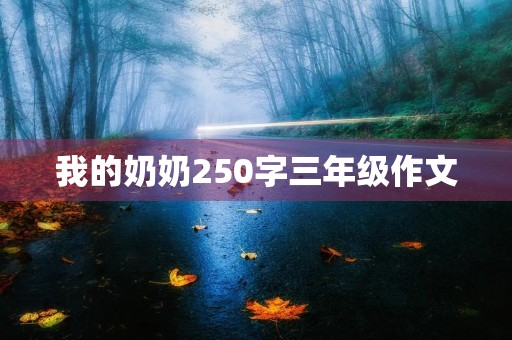 我的奶奶250字三年级作文 我的奶奶250字三年级作文