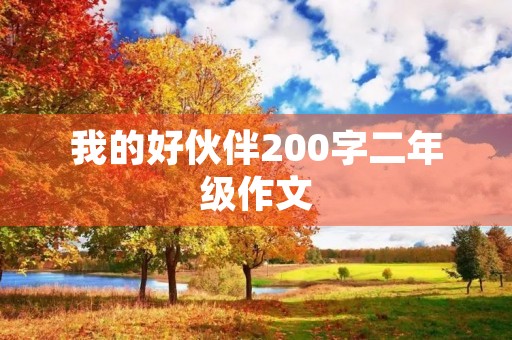 我的好伙伴200字二年级作文 我的好伙伴200字二年级作文