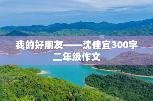 我的好朋友——沈佳宜300字二年级作文 我的好朋友——沈佳宜300字二年级作文