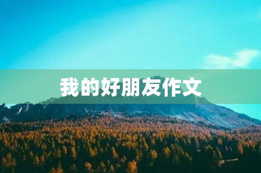 我的好朋友作文