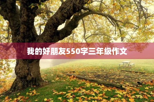 我的好朋友550字三年级作文