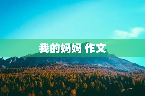 我的妈妈 作文