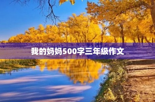 我的妈妈500字三年级作文 我的妈妈500字三年级作文