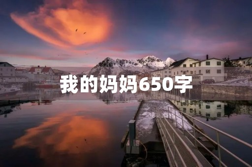 我的妈妈650字 我的妈妈650字