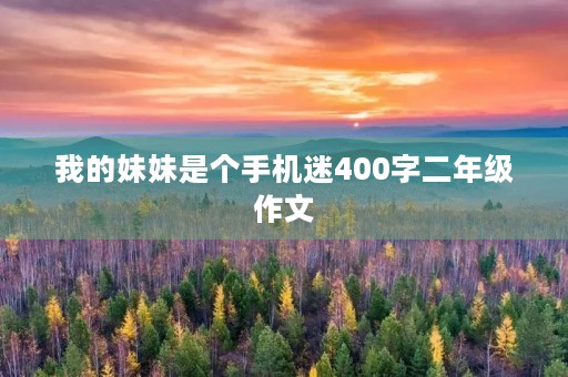 我的妹妹是个手机迷400字二年级作文