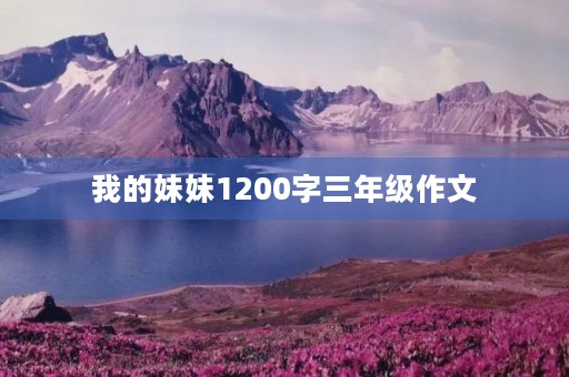 我的妹妹1200字三年级作文