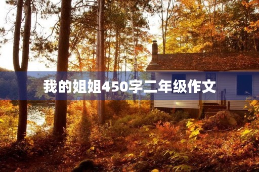 我的姐姐450字二年级作文 我的姐姐450字二年级作文