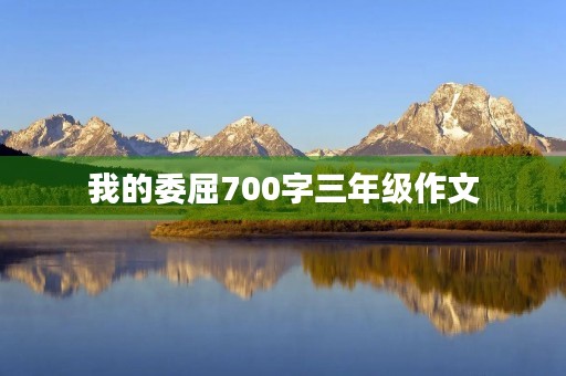 我的委屈700字三年级作文