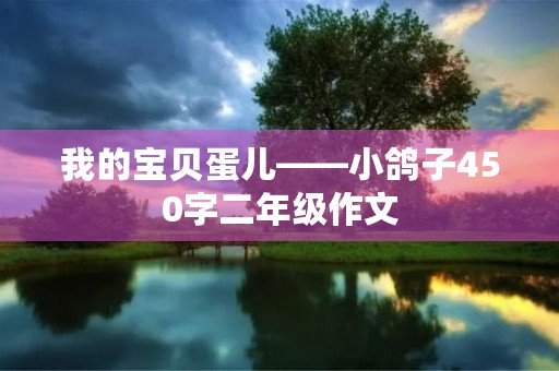我的宝贝蛋儿——小鸽子450字二年级作文