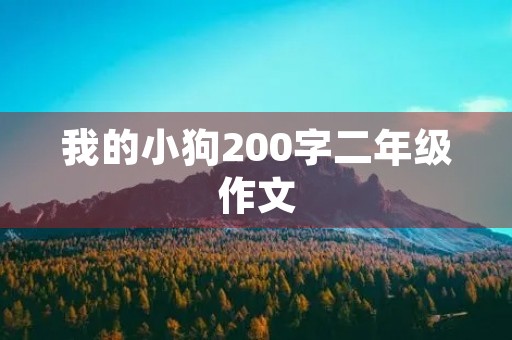 我的小狗200字二年级作文