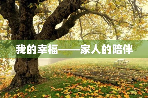 我的幸福——家人的陪伴 我的幸福——家人的陪伴