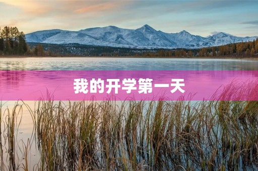 我的开学第一天