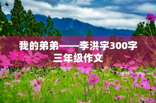 我的弟弟——李洪宇300字三年级作文 我的弟弟——李洪宇300字三年级作文