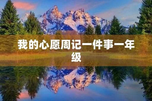 我的心愿周记一件事一年级