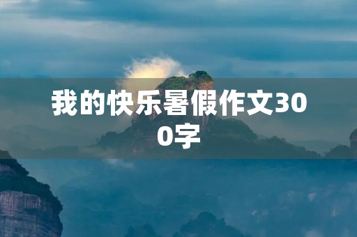 我的快乐暑假作文300字