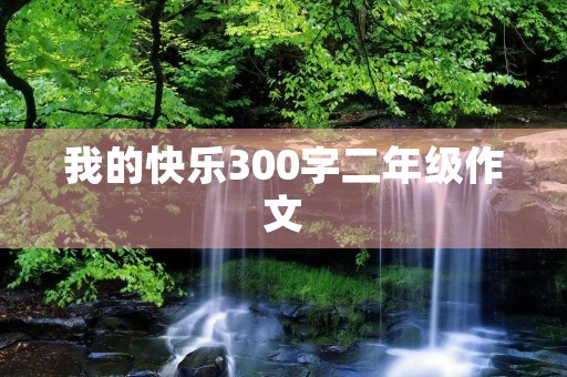 我的快乐300字二年级作文