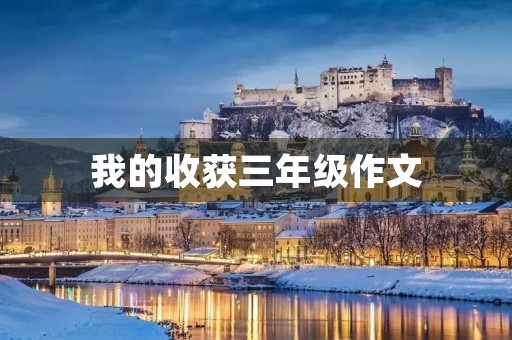 我的收获三年级作文
