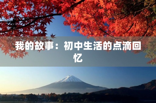 我的故事:初中生活的点滴回忆 我的故事:初中生活的点滴回忆