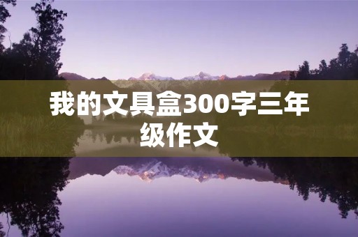 我的文具盒300字三年级作文