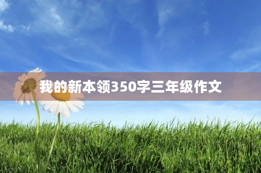 我的新本领350字三年级作文
