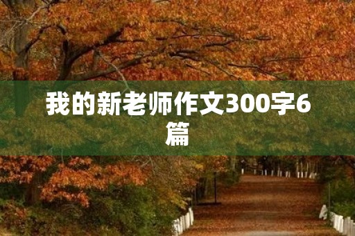 我的新老师作文300字6篇 我的新老师作文300字6篇
