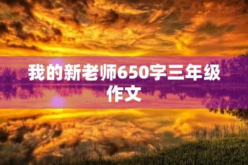 我的新老师650字三年级作文 我的新老师650字三年级作文