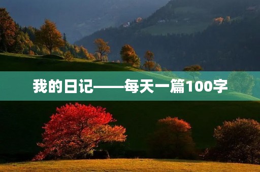 我的日记——每天一篇100字