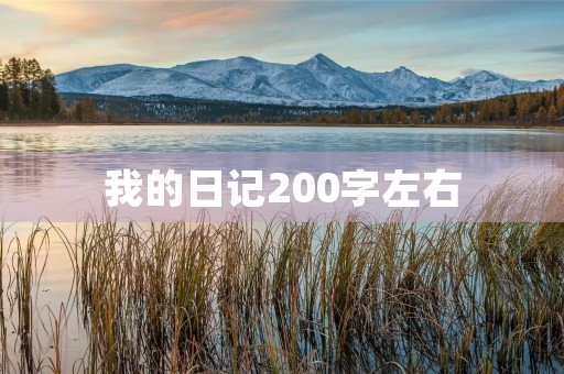 我的日记200字左右 我的日记200字左右