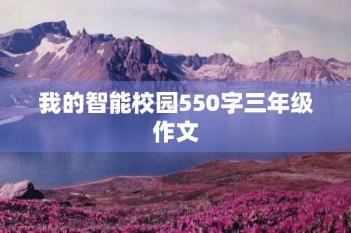 我的智能校园550字三年级作文