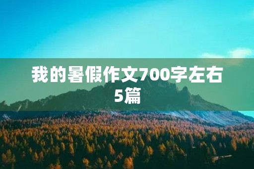 我的暑假作文700字左右5篇 我的暑假作文700字左右5篇