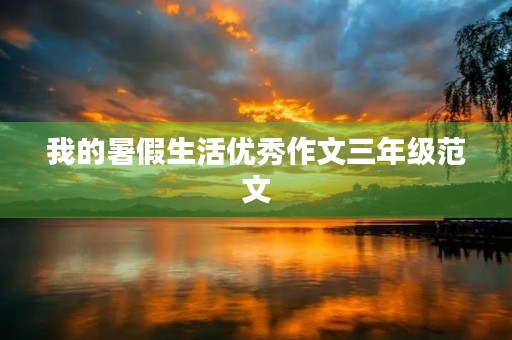 我的暑假生活优秀作文三年级范文