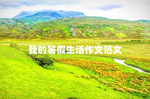 我的暑假生活作文范文 我的暑假生活作文范文
