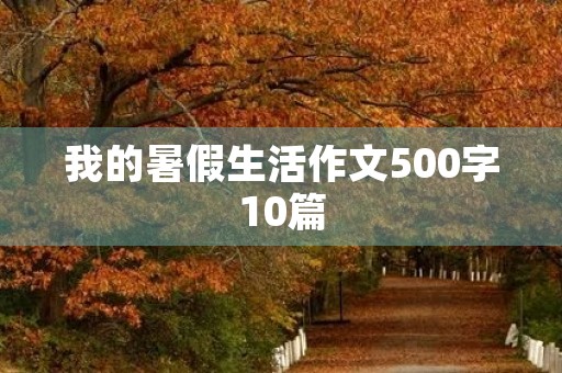 我的暑假生活作文500字10篇 我的暑假生活作文500字10篇