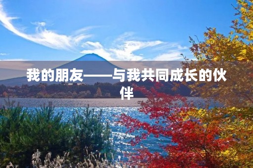 我的朋友——与我共同成长的伙伴