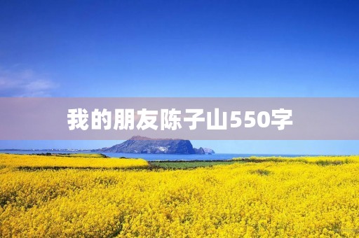 我的朋友陈子山550字