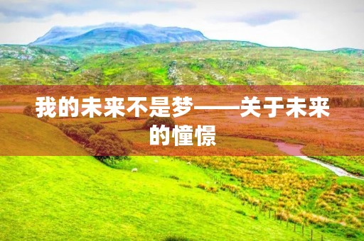 我的未来不是梦——关于未来的憧憬 我的未来不是梦——关于未来的憧憬