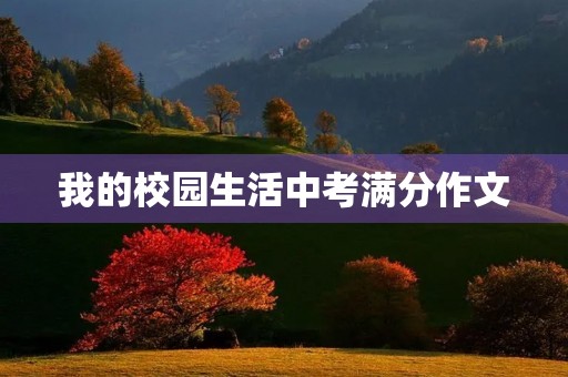 我的校园生活中考满分作文