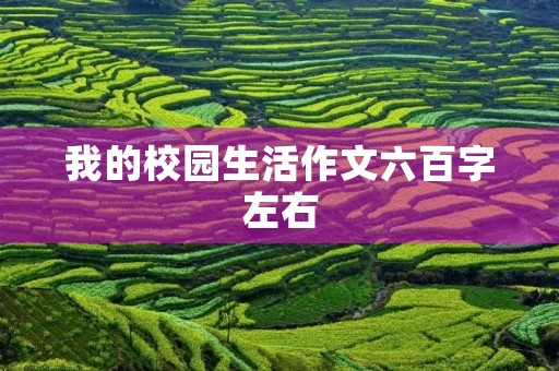 我的校园生活作文六百字左右 我的校园生活作文六百字左右