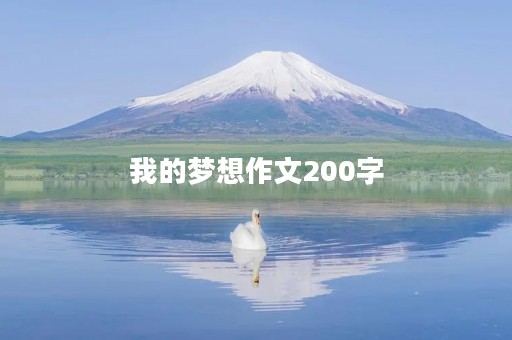 我的梦想作文200字 我的梦想作文200字