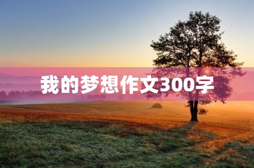 我的梦想作文300字 我的梦想作文300字