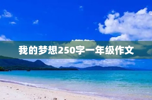 我的梦想250字一年级作文